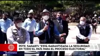 Francisco Sagasti: "Está garantizada la seguridad en todo el país para el proceso electoral"
