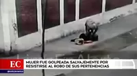San Juan de Lurigancho: Delincuente golpea salvajemente a mujer por resistirse al robo