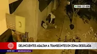 San Juan de Lurigancho: Delincuentes asaltan a transeúntes en zona desolada