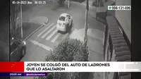 San Juan de Lurigancho: Joven se colgó de auto de ladrones que lo asaltaron