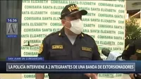 San Juan de Lurigancho: Policía intervino a dos integrantes de una banda de extorsionadores