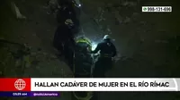 San Martín de Porres: Hallan cadáver de mujer en el río Rímac