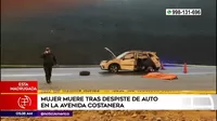 San Miguel: Mujer murió tras despiste de auto en avenida Costanera