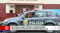 Trujillo: Dos escolares fueron intervenidos tras ser acusados de vender pastillas