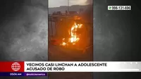 Vecinos de El Agustino casi linchan a adolescente acusado de robo
