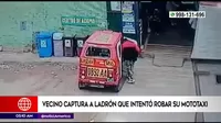 Villa María del Triunfo: Vecino captura a ladrón que intentó robar su mototaxi