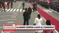 Vladimir Cerrón llegó al Congreso para investidura de Castillo