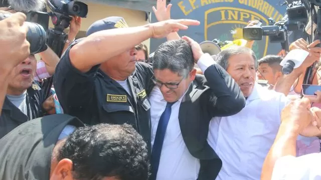 Fiscal Pérez fue agredido por simpatizantes de Fuerza Popular (Foto: ANDINA)