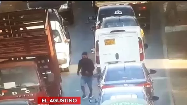 El Agustino: Cámaras captaron a hombre que aprovechaba el caos vehicular para robar celulares