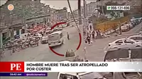 El Agustino: Hombre murió tras ser atropellado por cúster