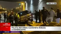 El Agustino: Policía recuperó en tiempo récord camioneta robada a comerciante