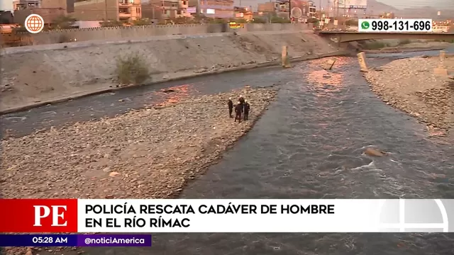 El Agustino: Policía rescató cadáver de hombre en el río Rímac