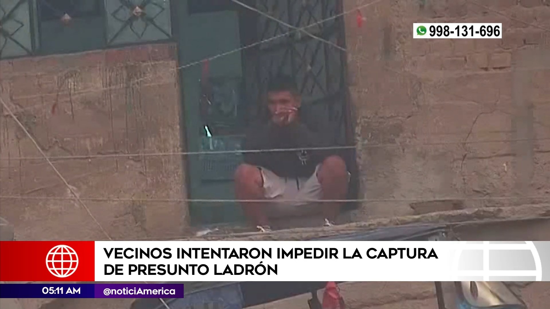 Capturan a ladrón en El Agusino. Foto: América Noticias