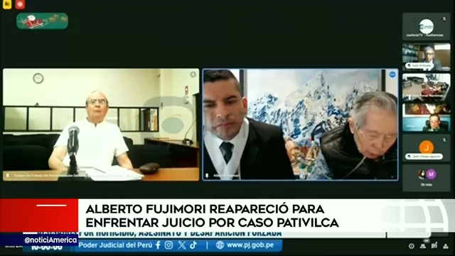 Alberto Fujimori y Vladimiro Montesinos reaparecen en audiencia por Caso Pativilca