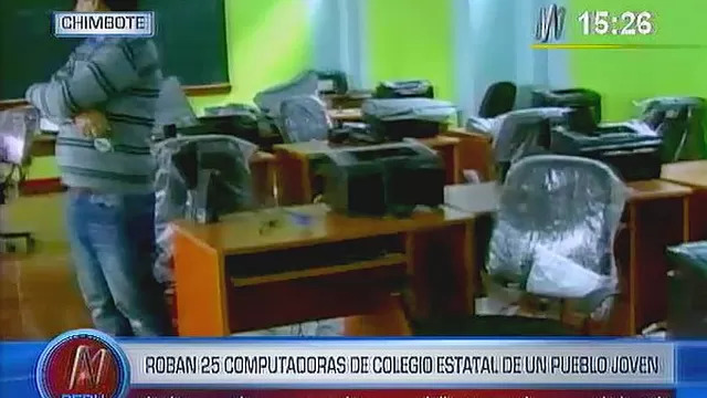 Ancash: delincuentes robaron todas las computadoras de un centro educativo