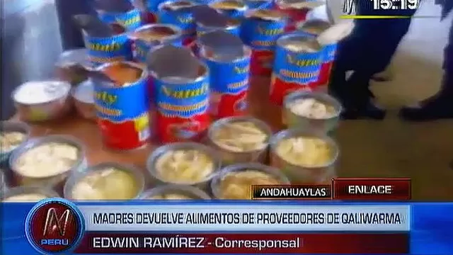 Denuncian que alimentos de Qali Warma se encuentran en mal estado en Andahuaylas  
