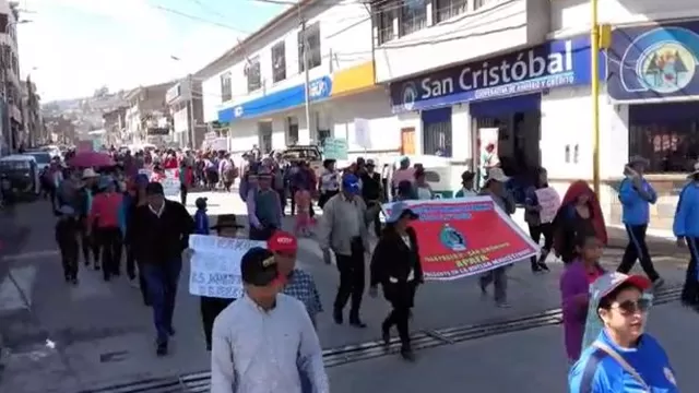 Continúan las marchas en Andahuaylas. Foto: América Noticias