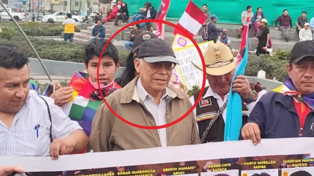 Aníbal Torres fue captado participando de las movilizaciones del Centro de Lima