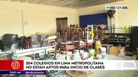 Año escolar 2023: Más de 350 colegios en Lima Metropolitana no están aptos para inicio de clases