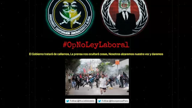 Anonymous Perú atacó página web del Tribunal Constitucional