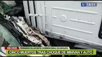 Al menos 5 muertos tras accidente en vía Arequipa - Puno
