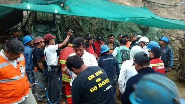 Mineros atrapados en Arequipa. Foto: Andina
