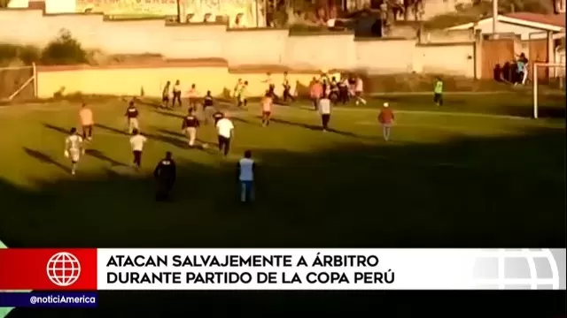 Atacan salvajemente a árbitro durante partido de la Copa Perú