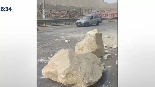 Ate: Sismo de 5.4 grados provocó deslizamiento de rocas