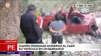Ayacucho: Cuatro personas murieron al caer su vehículo a un barranco