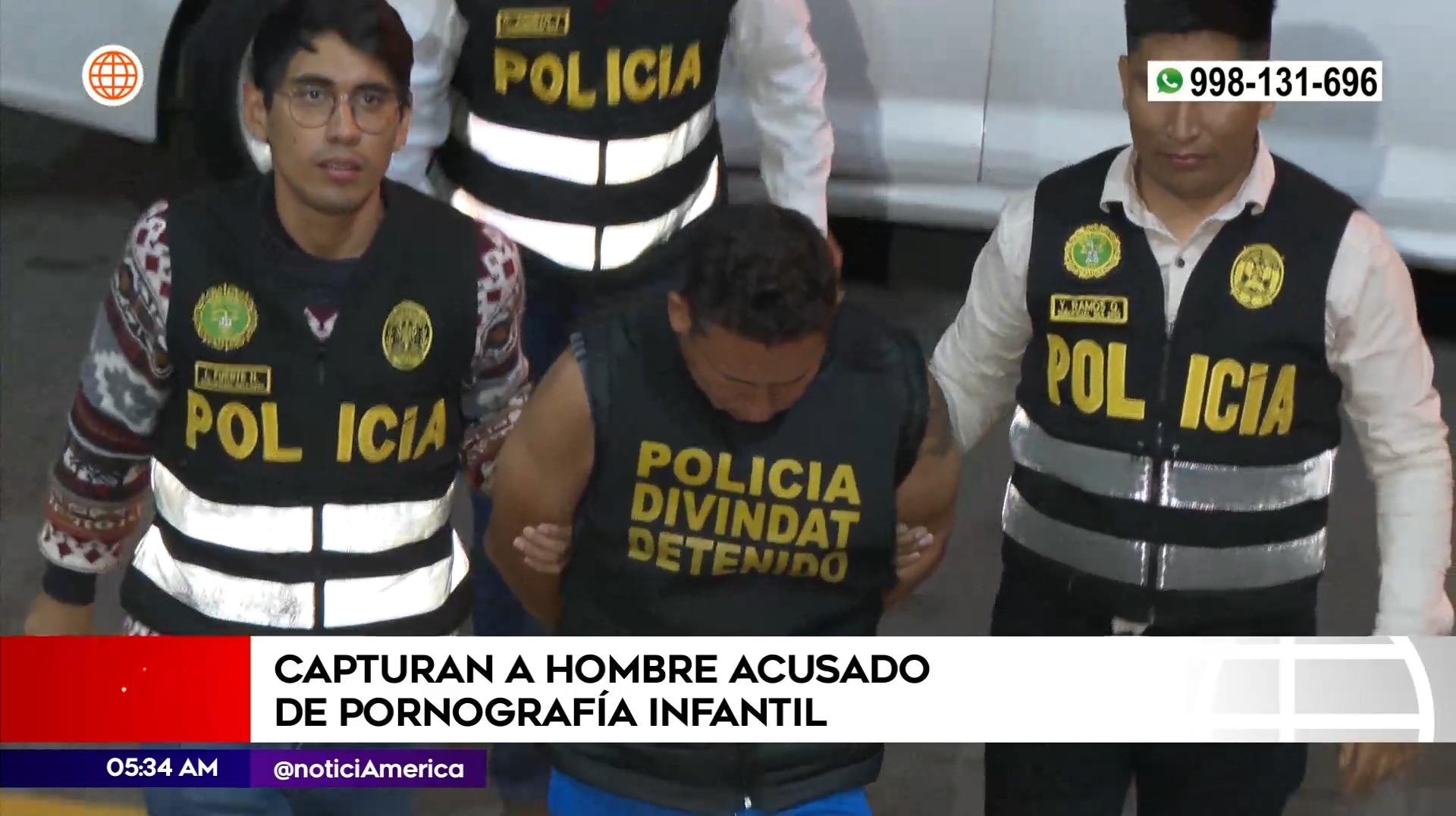 Hombre acusado de pornografía infantil en Ayacucho. Foto: América Noticias