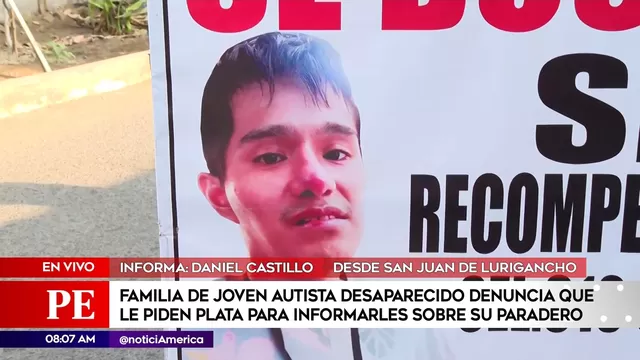 San Juan de Lurigancho: Familia de joven autista desaparecido pide ayuda para encontrarlo