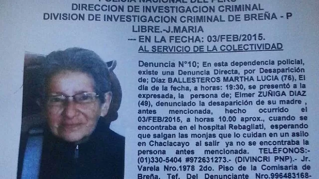 #AyúdalosaVolver: anciana de 78 años se perdió en el hospital Rebagliati