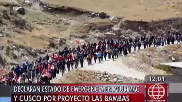 Conflicto en Apurímac por proyecto minero Las Bambas. Captura: Canal N