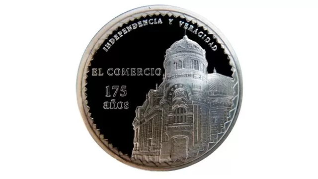 BCR emite moneda de plata conmemorativa por los 175 años de El Comercio