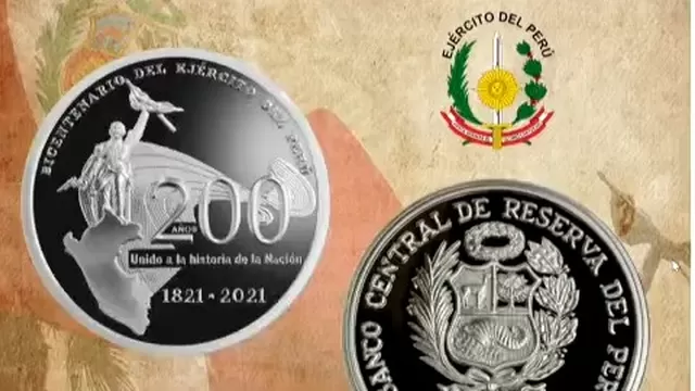 El BCR lanza moneda de plata por el bicentenario del Ejército