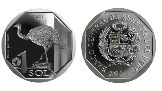 La nueva moneda en alusión al Suri. Foto: Andina