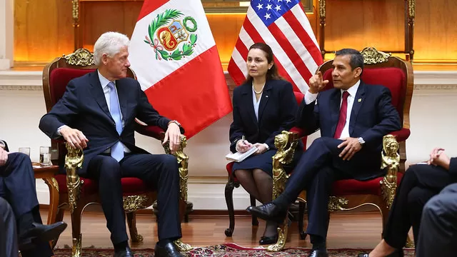 Bill Clinton, expresidente de EE.UU., se reunió con Ollanta Humala en Lima