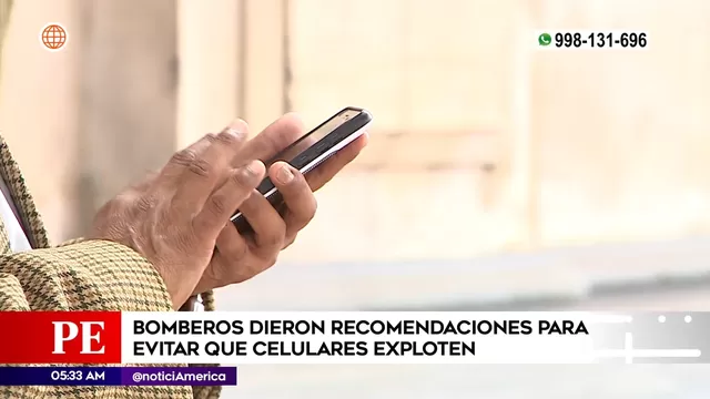 Bomberos brindaron recomendaciones para evitar que celulares exploten