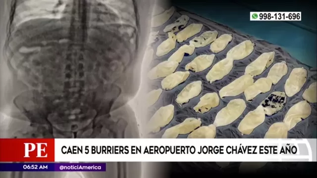 Caen 5 burriers en el aeropuerto Jorge Chávez en lo que va del año