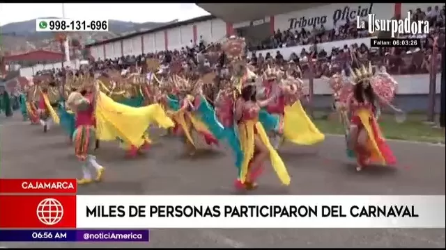 Cajamarca: Miles de personas participaron del carnaval