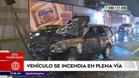 Callao: Auto se incendió en plena Av. Faucett 
