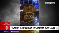 Callao: Cuatro heridos tras volcadura de vehículo