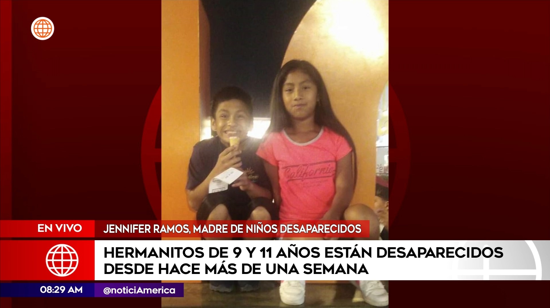 Hermanitos desaparecidos en el Callao. Foto: América Noticias