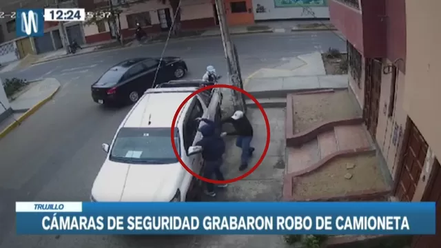Cámaras captaron el robo de una moderna camioneta en Trujillo