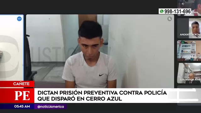 Cañete: Poder Judicial dictó prisión preventiva para policía que disparó en Cerro Azul