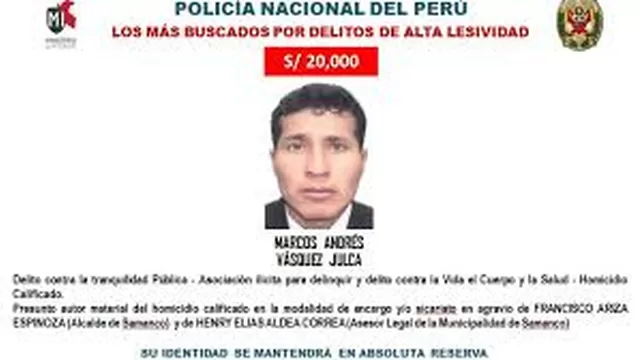 Capturan en Chile al presunto asesino del alcalde de Samanco