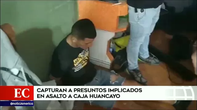 Capturan a presuntos implicados en asalto a Caja Huancayo