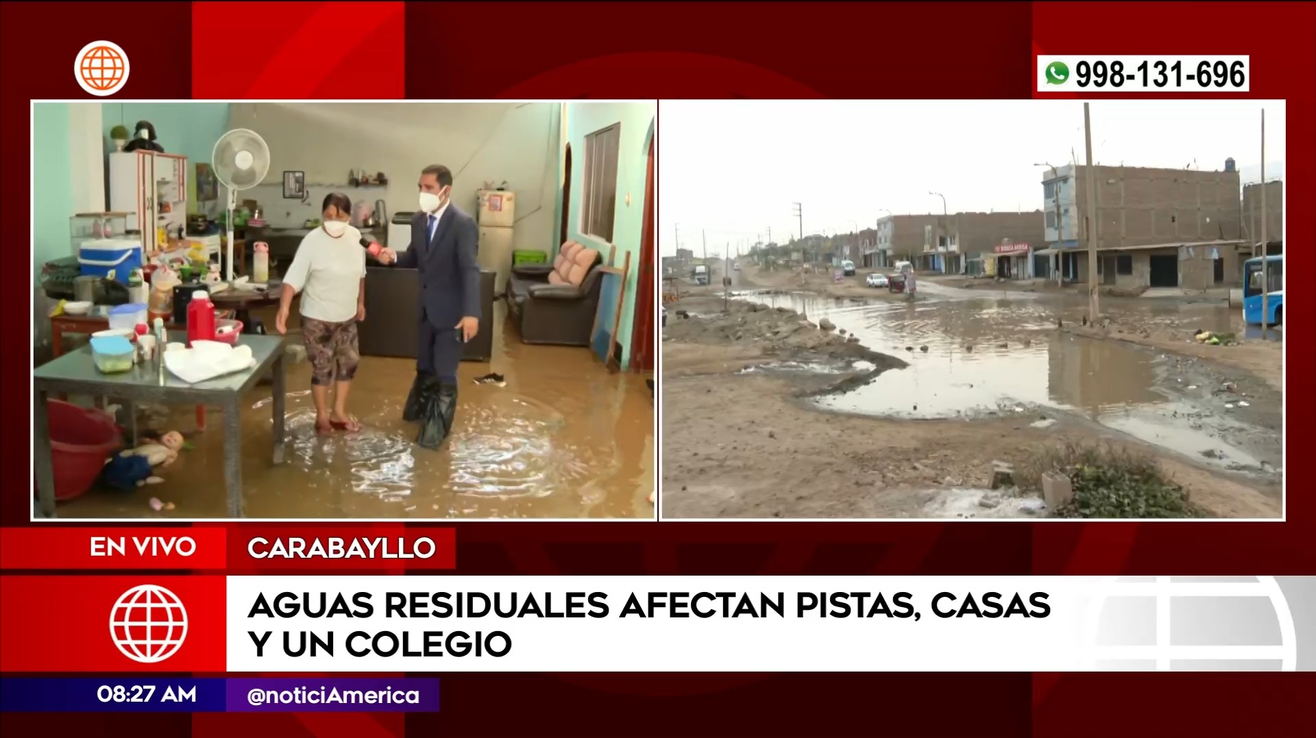 Aguas residuales en Carabayllo. Foto: América Noticias