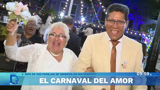 El Carnaval del Amor en el Callao: Más de 500 parejas contrajeron matrimonio