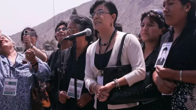 Los deudos de la masacre de La Cantuta e / Foto: archivo Andina